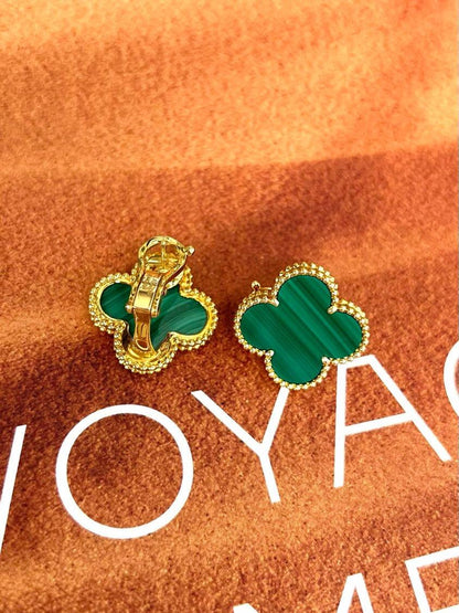 [⭐Clover Jewelry] CLOVER LARGE (20mm) 1 MOTIFS GREENER MOP STUD EARRINGS