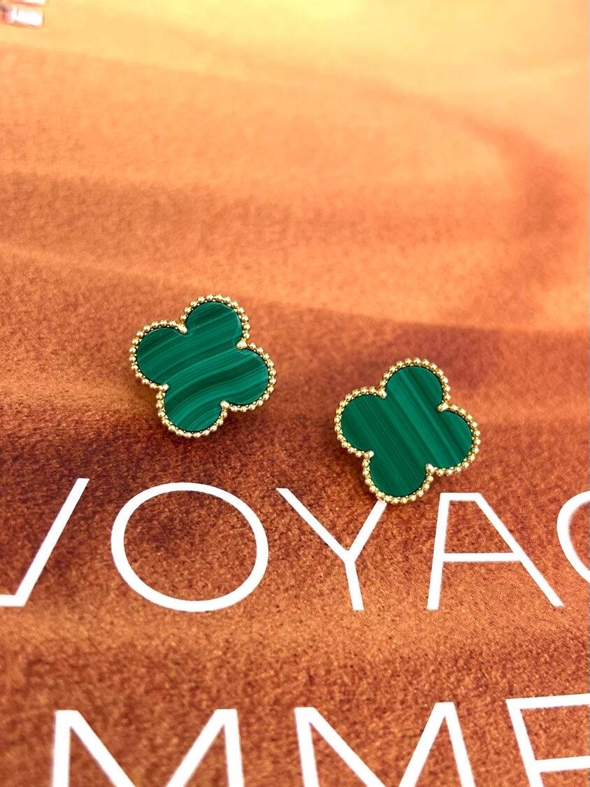 [⭐Clover Jewelry] CLOVER LARGE (20mm) 1 MOTIFS GREENER MOP STUD EARRINGS