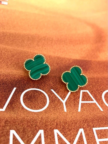 [⭐Clover Jewelry] CLOVER LARGE (20mm) 1 MOTIFS GREENER MOP STUD EARRINGS