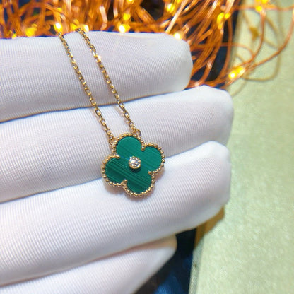 [⭐Clover Jewelry]CLOVER 15MM DIAMOND TURQUOISE NECKLACE