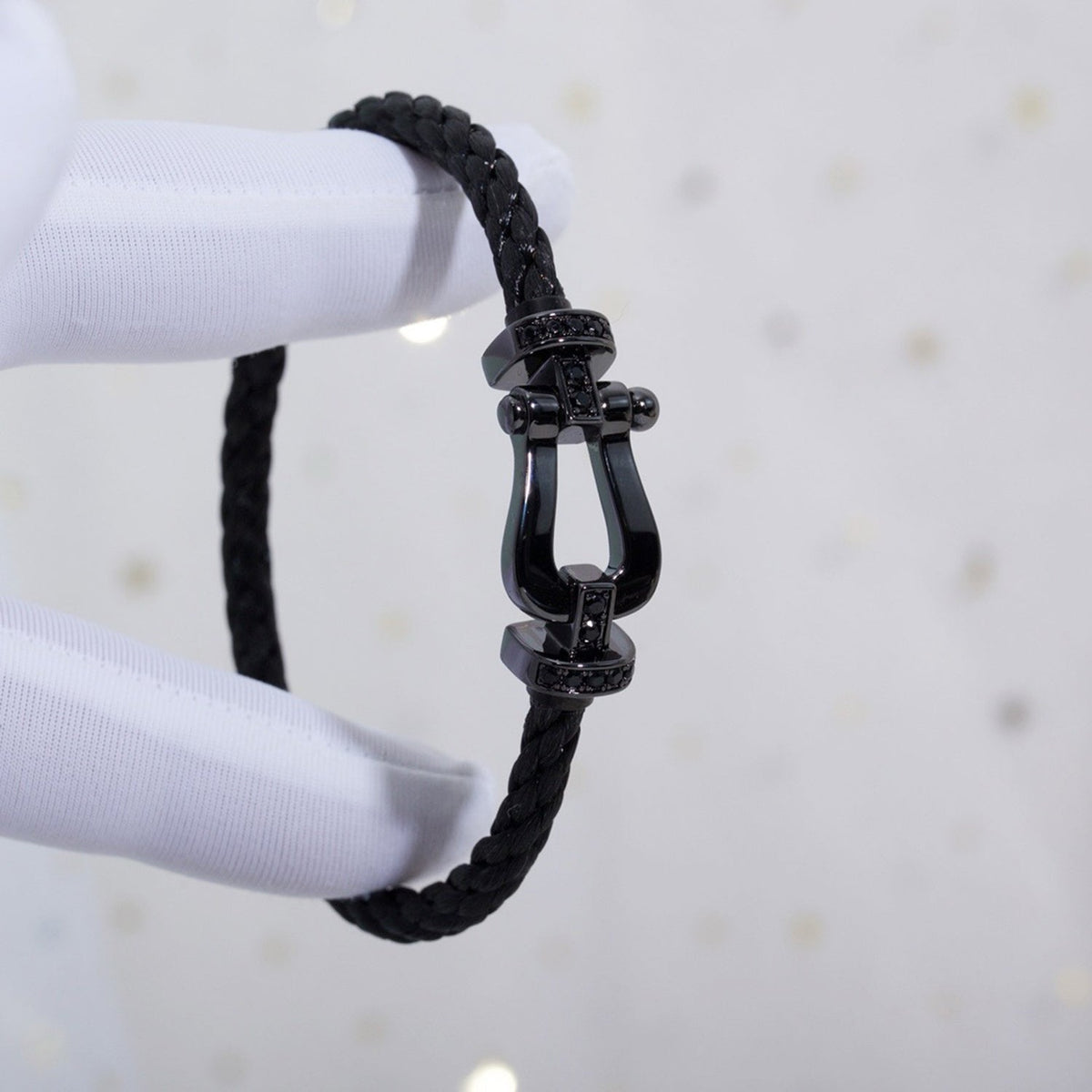 [⭐Clover Jewelry]FORCE LARGE SERIES HORSESHOE BLACK SAMURAI BRACELET