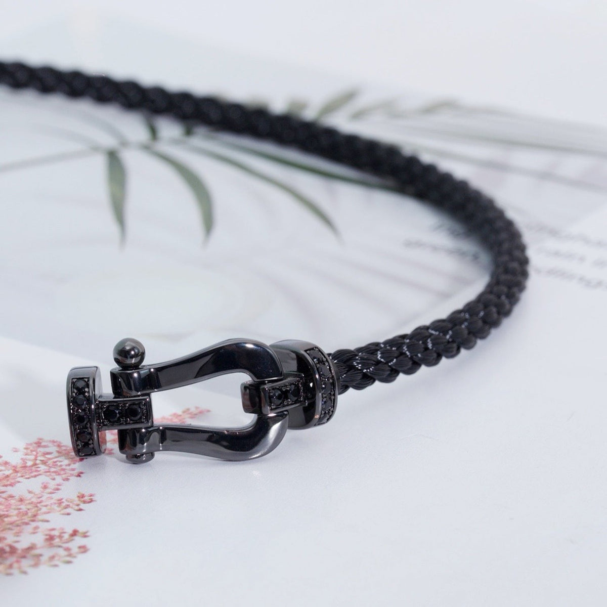 [⭐Clover Jewelry]FORCE LARGE SERIES HORSESHOE BLACK SAMURAI BRACELET