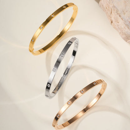 [⭐Clover Jewelry]LOVE BRACELET 3.65MM 10 DIAMONDS