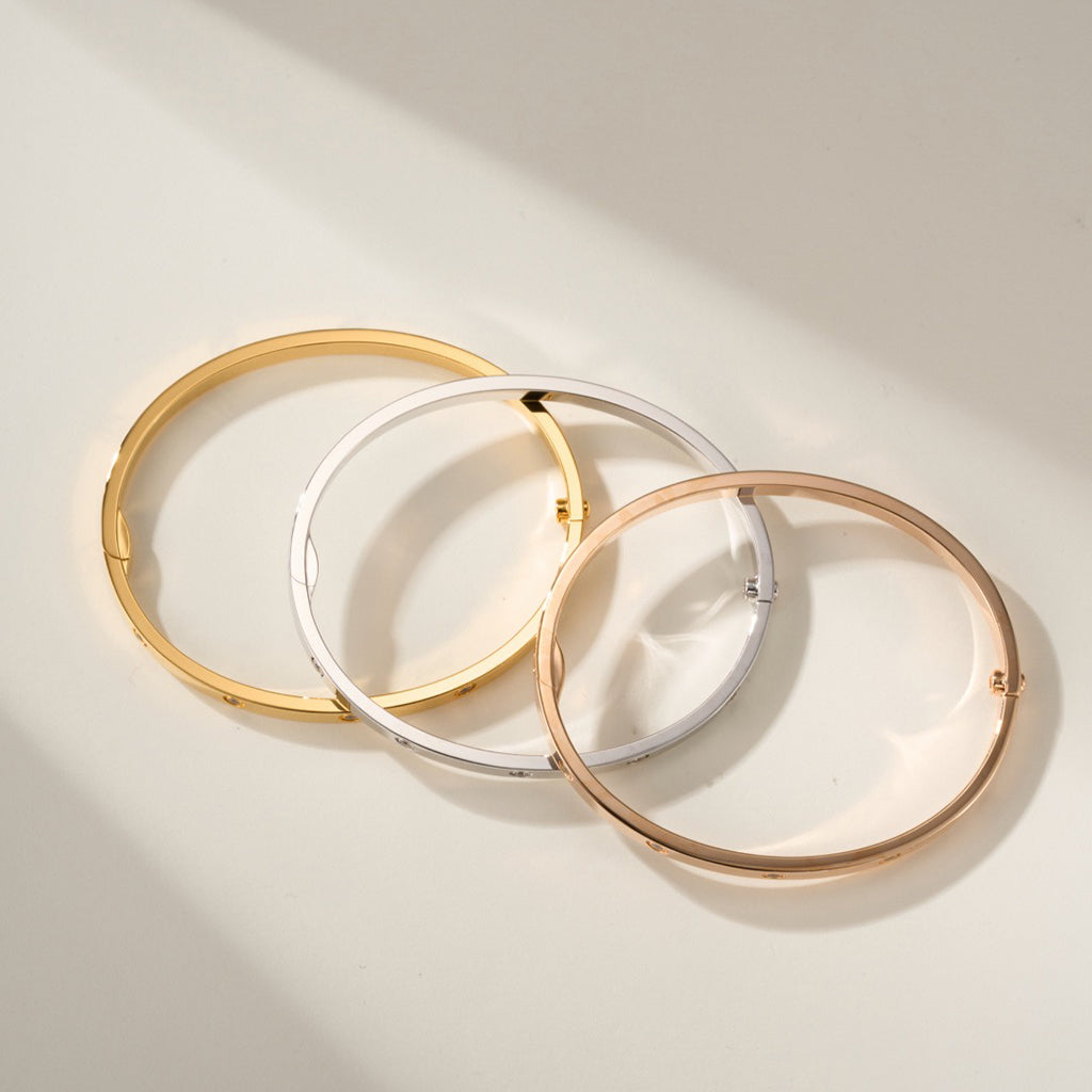 [⭐Clover Jewelry]LOVE BRACELET 3.65MM 10 DIAMONDS