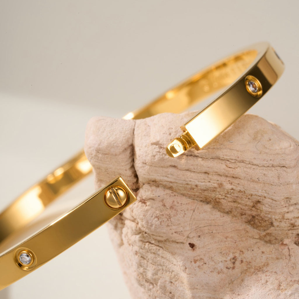 [⭐Clover Jewelry]LOVE BRACELET 3.65MM 10 DIAMONDS