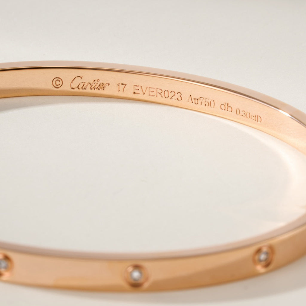 [⭐Clover Jewelry]LOVE BRACELET 3.65MM 10 DIAMONDS