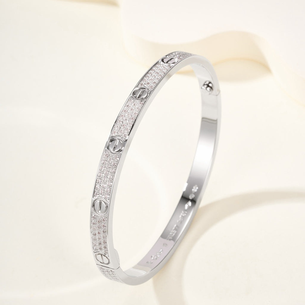 [⭐Clover Jewelry]LOVE BRACELET 4.8MM DIAMOND-PAVED
