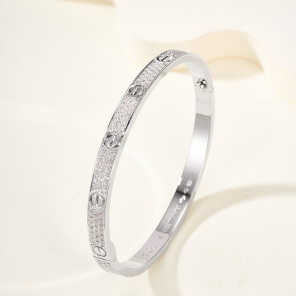 [⭐Clover Jewelry]LOVE BRACELET 4.8MM DIAMOND-PAVED