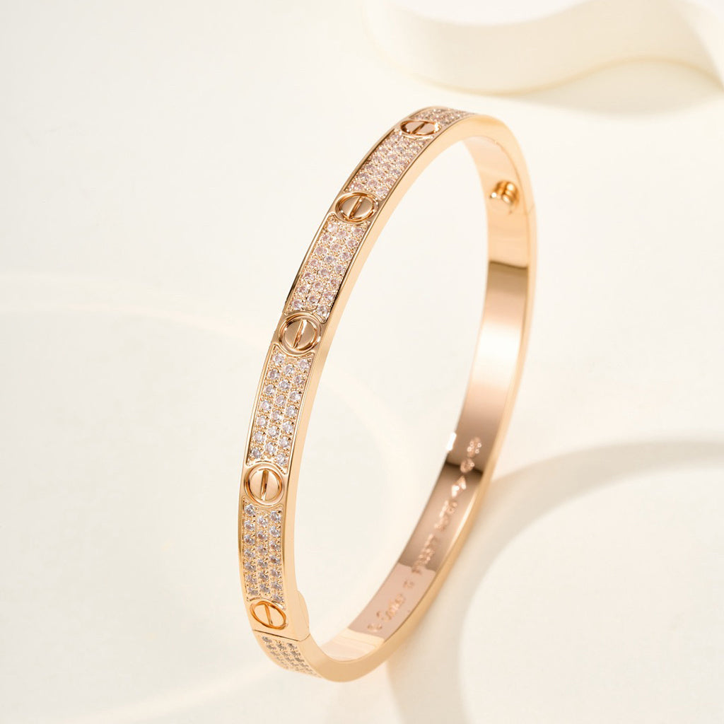 [⭐Clover Jewelry]LOVE BRACELET 4.8MM DIAMOND-PAVED