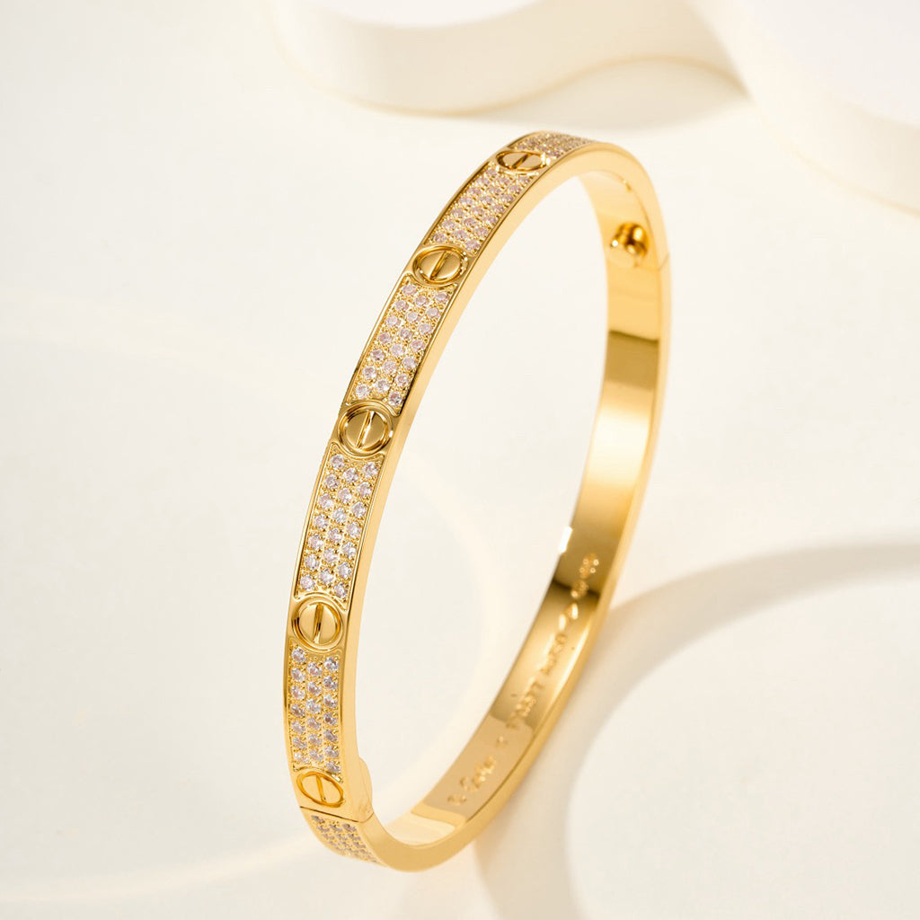 [⭐Clover Jewelry]LOVE BRACELET 4.8MM DIAMOND-PAVED