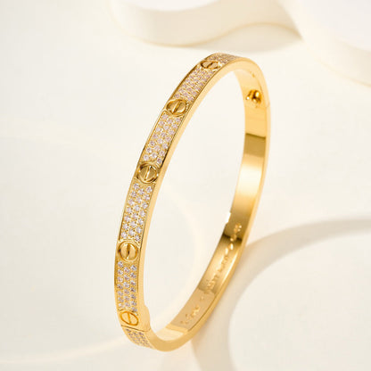 [⭐Clover Jewelry]LOVE BRACELET 4.8MM DIAMOND-PAVED