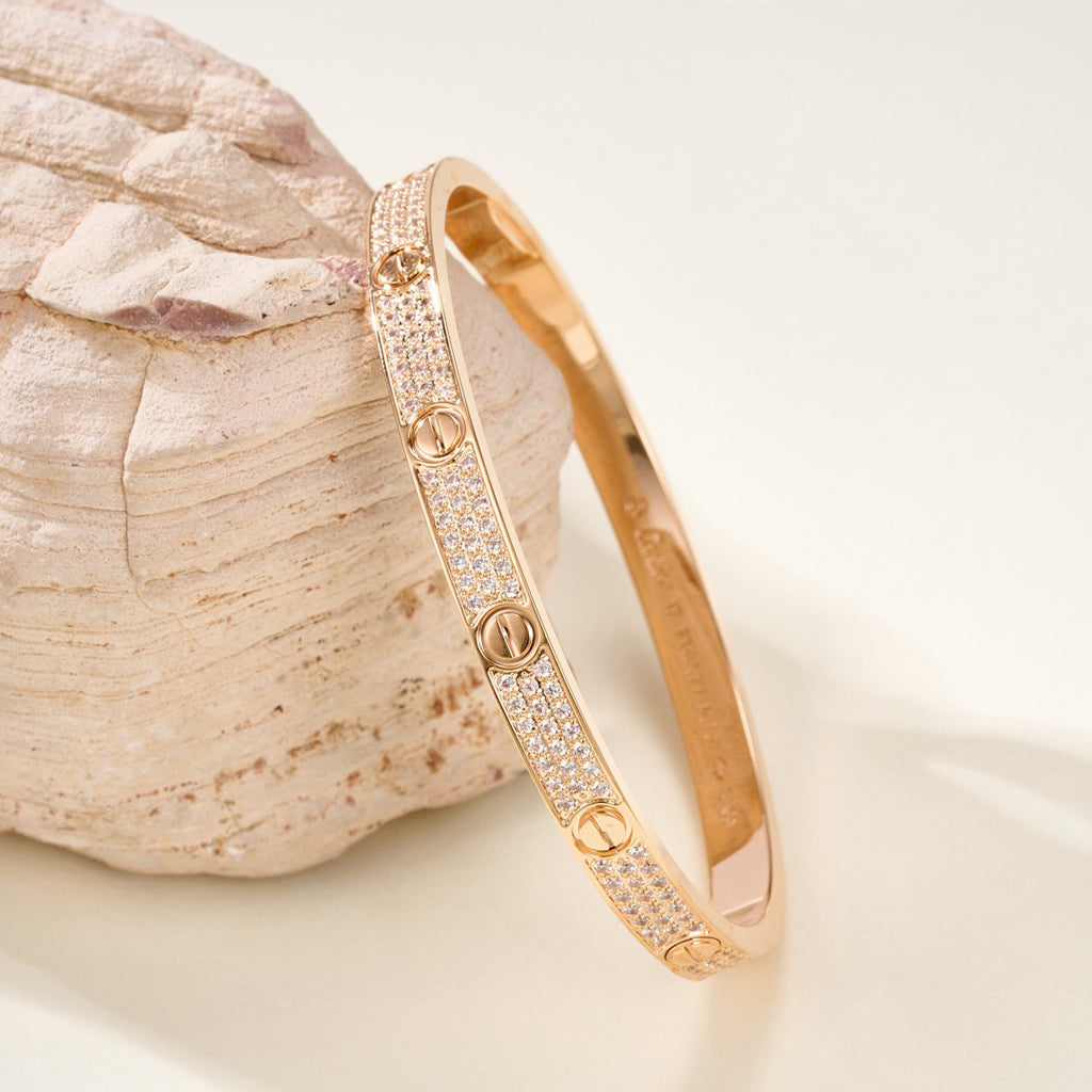 [⭐Clover Jewelry]LOVE BRACELET 4.8MM DIAMOND-PAVED