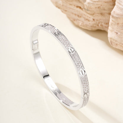 [⭐Clover Jewelry]LOVE BRACELET 4.8MM DIAMOND-PAVED