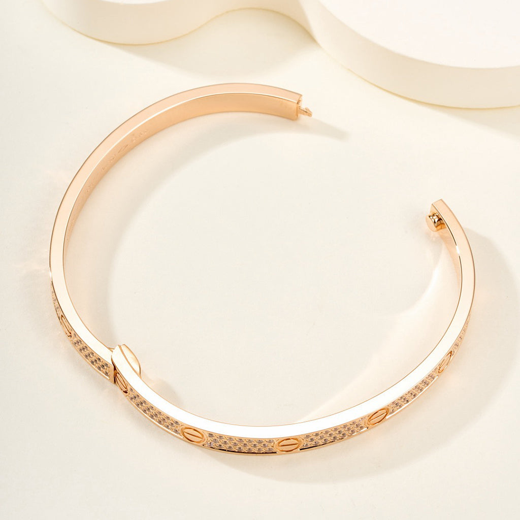 [⭐Clover Jewelry]LOVE BRACELET 4.8MM DIAMOND-PAVED