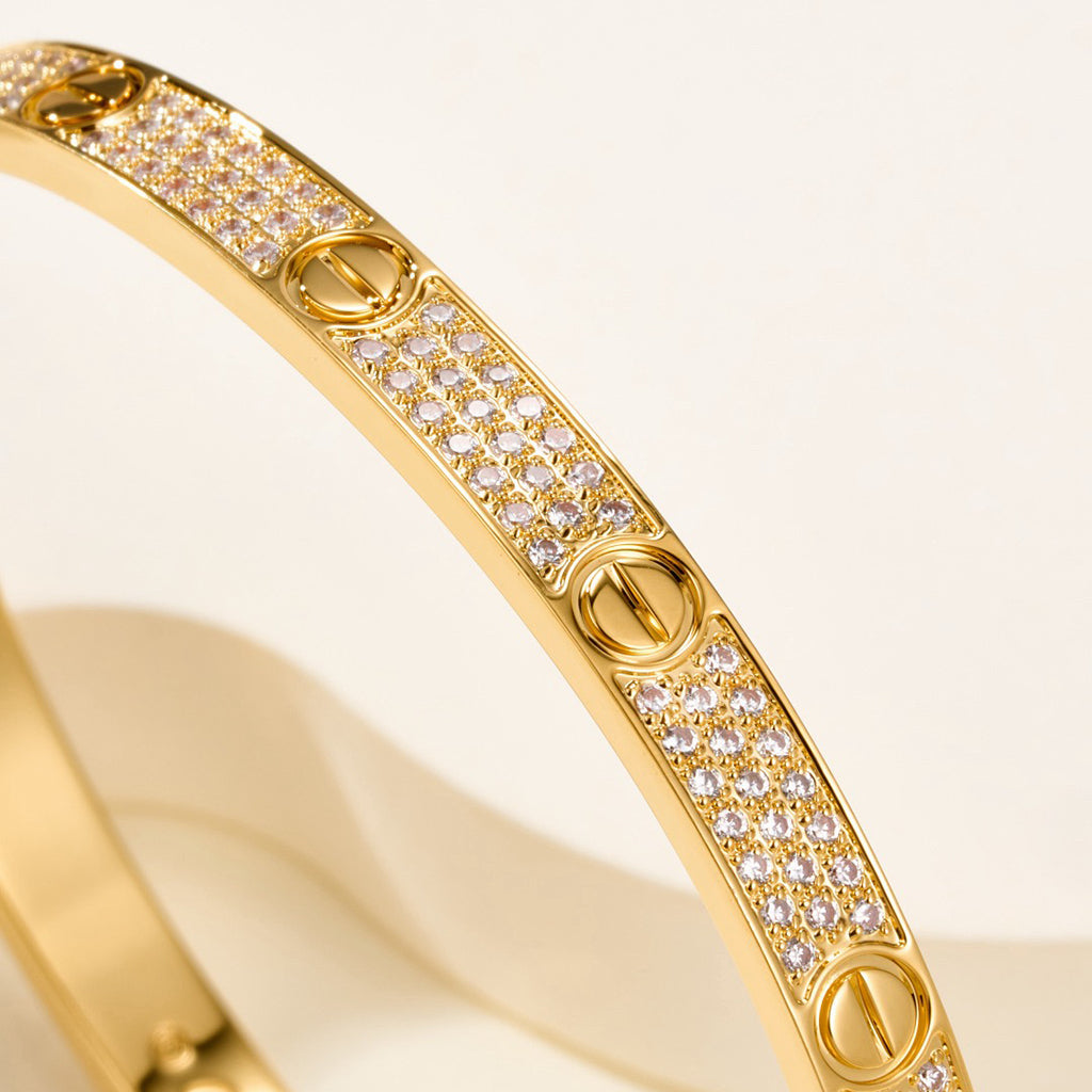 [⭐Clover Jewelry]LOVE BRACELET 4.8MM DIAMOND-PAVED