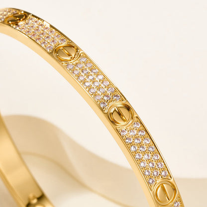 [⭐Clover Jewelry]LOVE BRACELET 4.8MM DIAMOND-PAVED