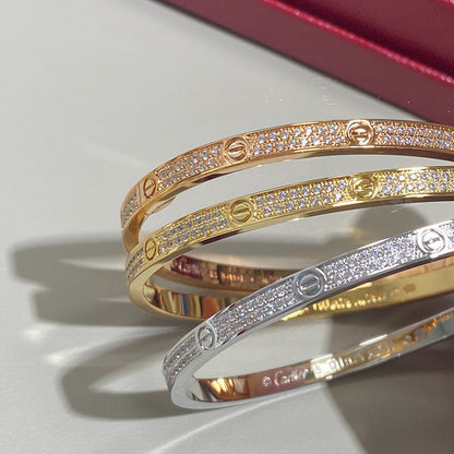 [⭐Clover Jewelry]LOVE BRACELET 3.65MM DIAMOND-PAVED