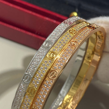 [⭐Clover Jewelry]LOVE BRACELET 3.65MM DIAMOND-PAVED