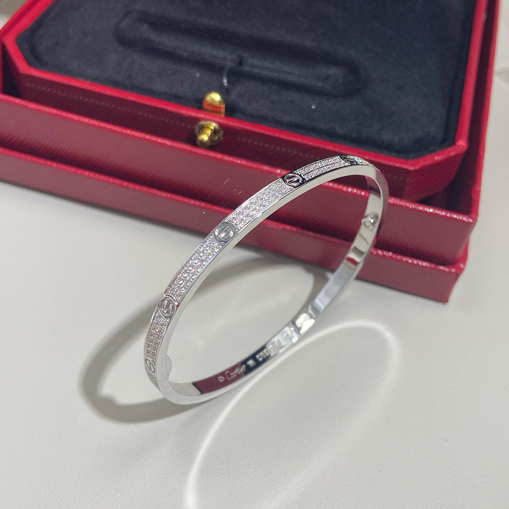[⭐Clover Jewelry]LOVE BRACELET 3.65MM DIAMOND-PAVED