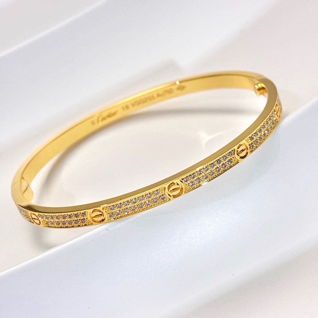 [⭐Clover Jewelry]LOVE BRACELET 3.65MM DIAMOND-PAVED