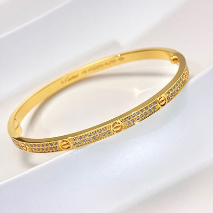 [⭐Clover Jewelry]LOVE BRACELET 3.65MM DIAMOND-PAVED