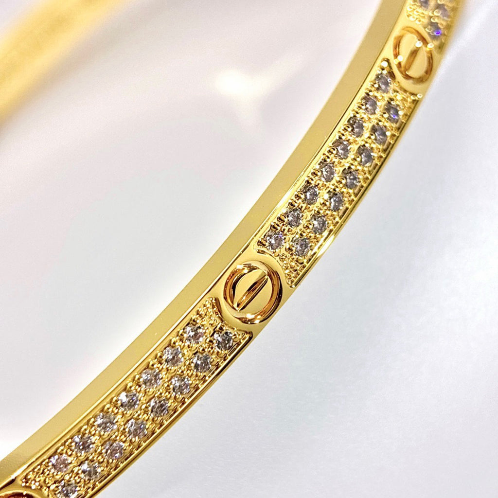 [⭐Clover Jewelry]LOVE BRACELET 3.65MM DIAMOND-PAVED