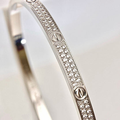 [⭐Clover Jewelry]LOVE BRACELET 3.65MM DIAMOND-PAVED