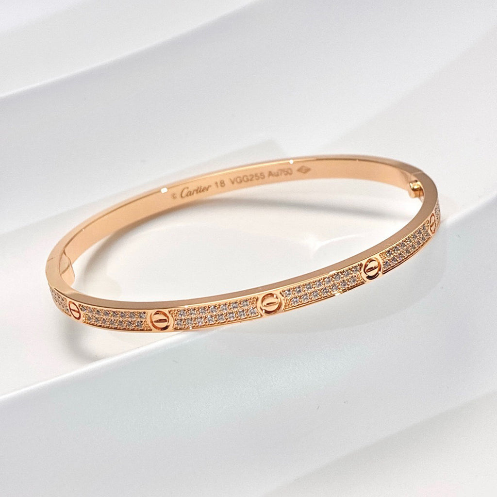 [⭐Clover Jewelry]LOVE BRACELET 3.65MM DIAMOND-PAVED