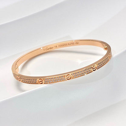 [⭐Clover Jewelry]LOVE BRACELET 3.65MM DIAMOND-PAVED