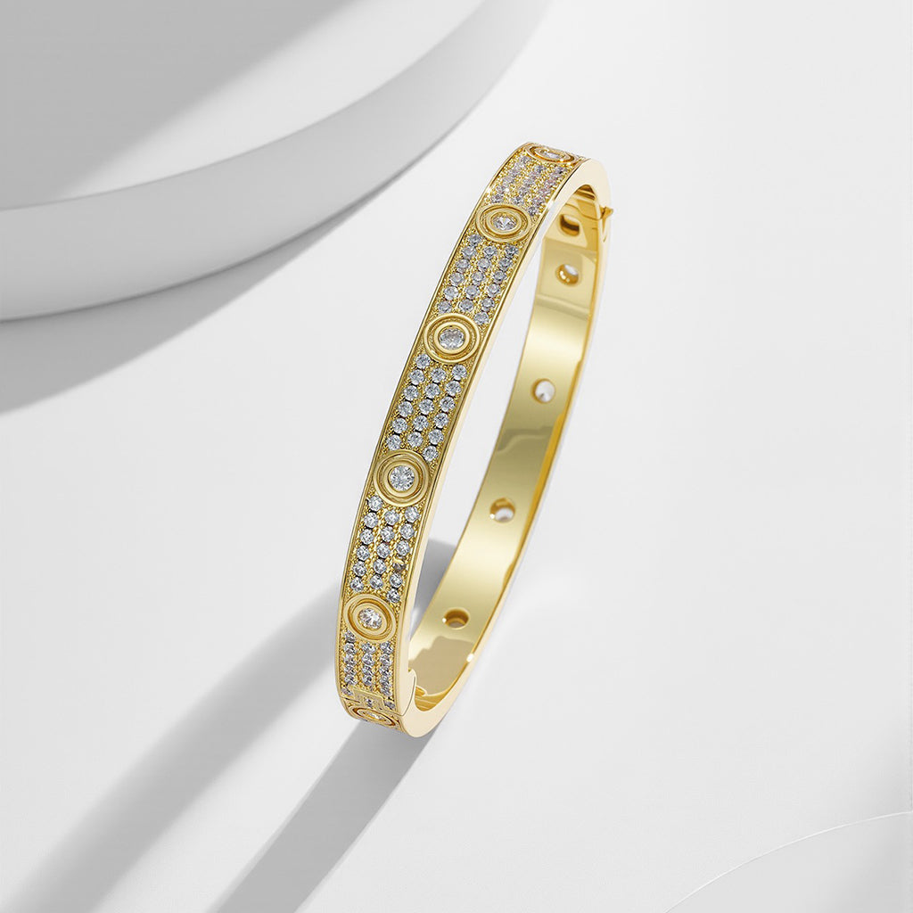 [⭐Clover Jewelry]LOVE BRACELET 6.1MM DIAMOND-PAVED 10 BIG DIAMONDS