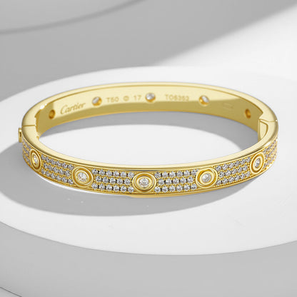 [⭐Clover Jewelry]LOVE BRACELET 6.1MM DIAMOND-PAVED 10 BIG DIAMONDS