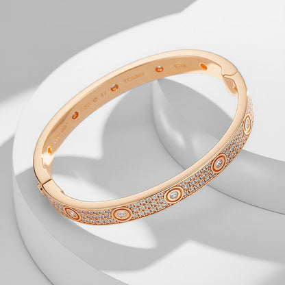 [⭐Clover Jewelry]LOVE BRACELET 6.1MM DIAMOND-PAVED 10 BIG DIAMONDS