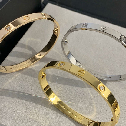 [⭐Clover Jewelry]LOVE BRACELET 6.1MM 4 DIAMONDS
