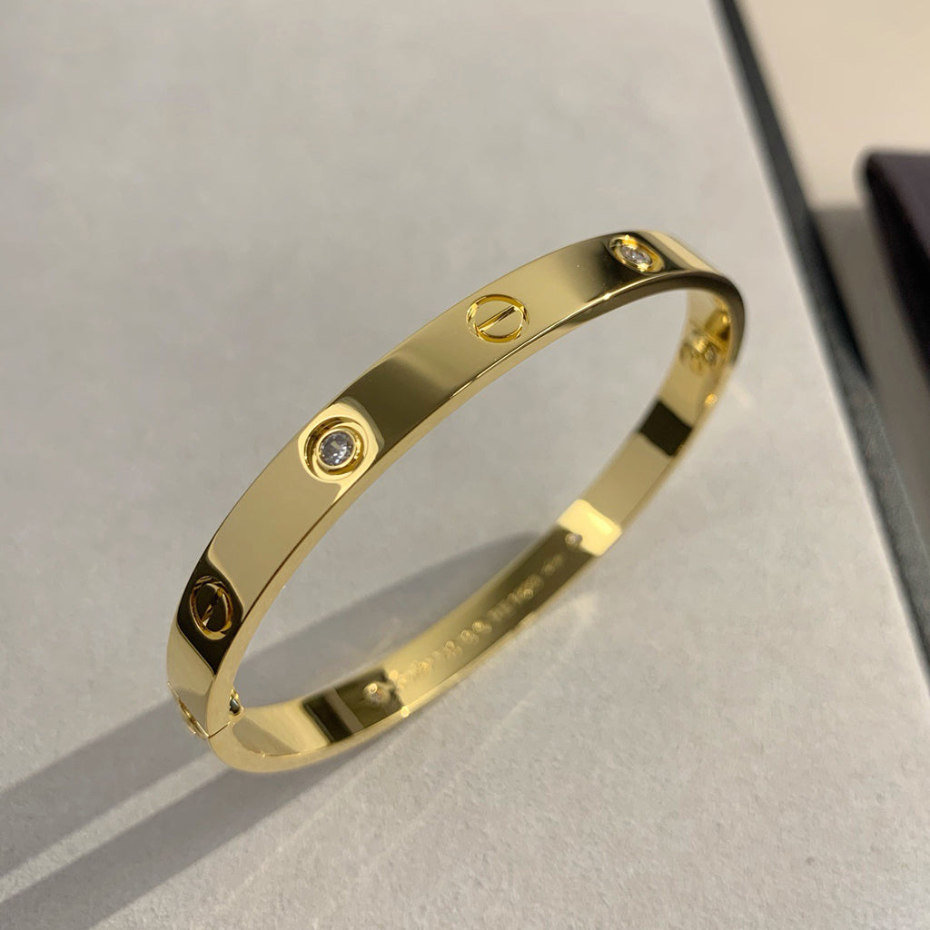 [⭐Clover Jewelry]LOVE BRACELET 6.1MM 4 DIAMONDS