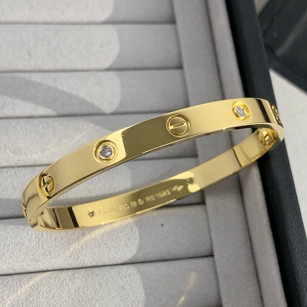 [⭐Clover Jewelry]LOVE BRACELET 6.1MM 4 DIAMONDS