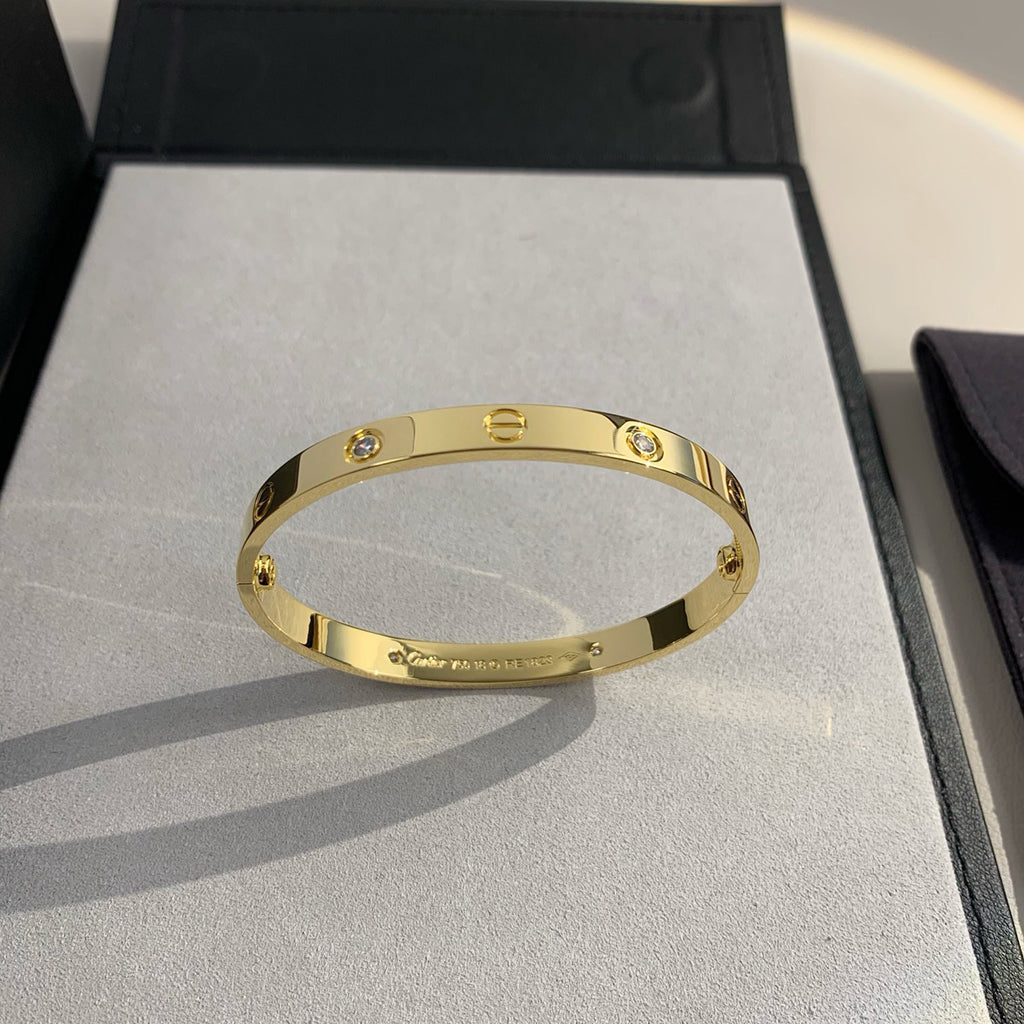 [⭐Clover Jewelry]LOVE BRACELET 6.1MM 4 DIAMONDS