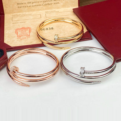 [⭐Clover Jewelry]JUSTE BRACELET 3.5MM DOUBLE ROW DIAMOND