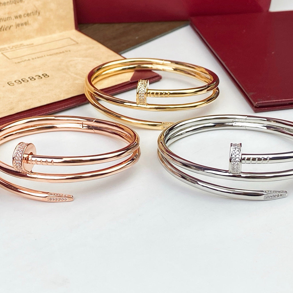 [⭐Clover Jewelry]JUSTE BRACELET 3.5MM DOUBLE ROW DIAMOND