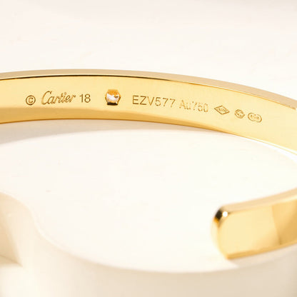 [⭐Clover Jewelry]LOVE BRACELET 6.1MM 1 DIAMOND OPEN CUFF