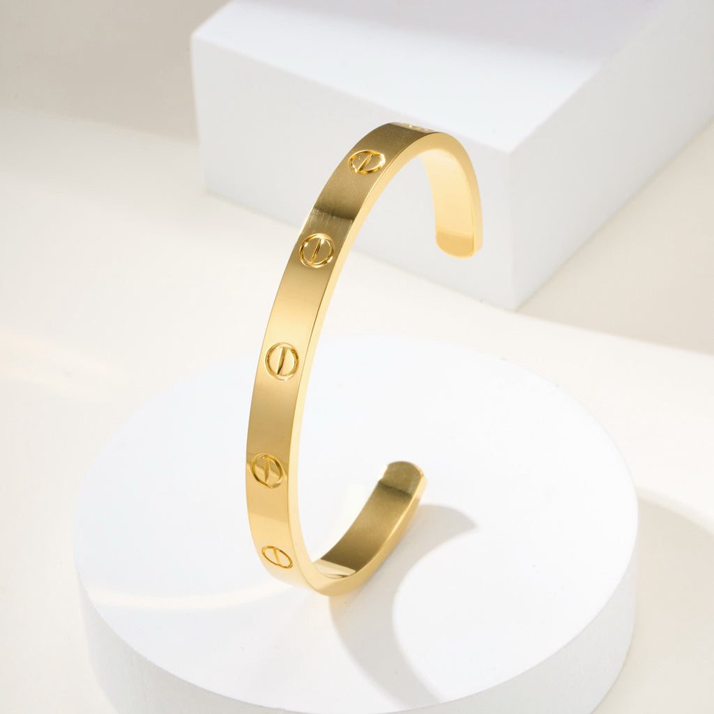 [⭐Clover Jewelry]LOVE BRACELET 6.1MM OPEN CUFF