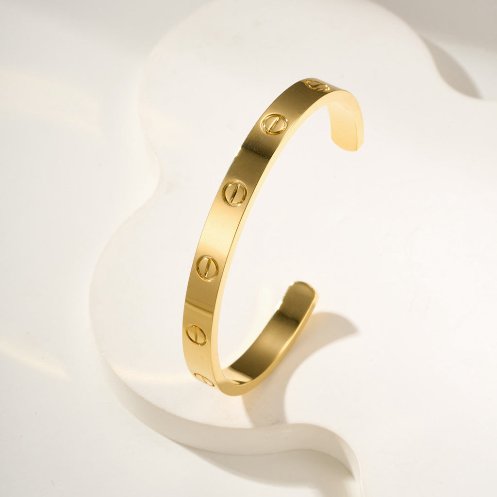 [⭐Clover Jewelry]LOVE BRACELET 6.1MM OPEN CUFF