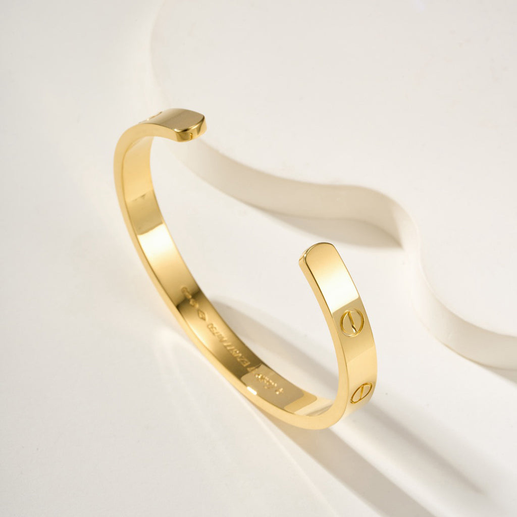 [⭐Clover Jewelry]LOVE BRACELET 6.1MM OPEN CUFF