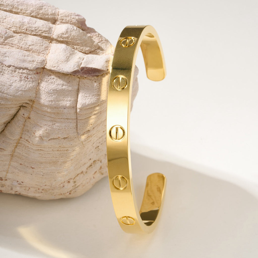 [⭐Clover Jewelry]LOVE BRACELET 6.1MM OPEN CUFF