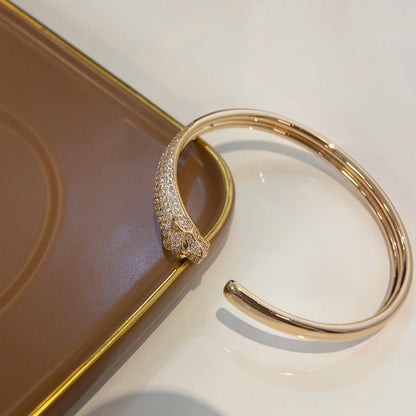 [⭐Clover Jewelry]PANTHERE HALF DIAMOND OPEN BRACELET