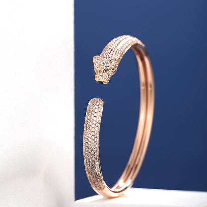 [⭐Clover Jewelry]PANTHERE FULL DIAMOND OPEN BRACELET
