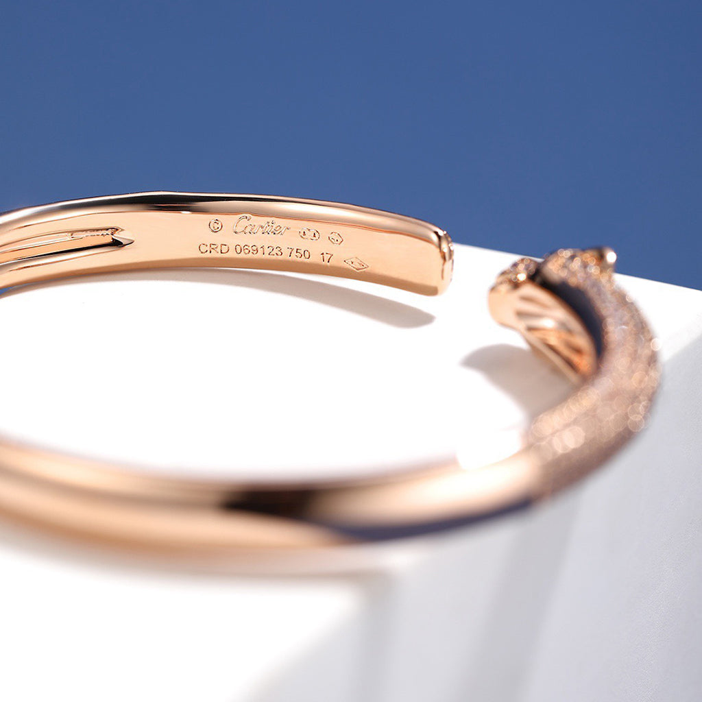 [⭐Clover Jewelry]PANTHERE FULL DIAMOND OPEN BRACELET