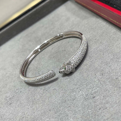 [⭐Clover Jewelry]PANTHERE FULL DIAMOND OPEN BRACELET