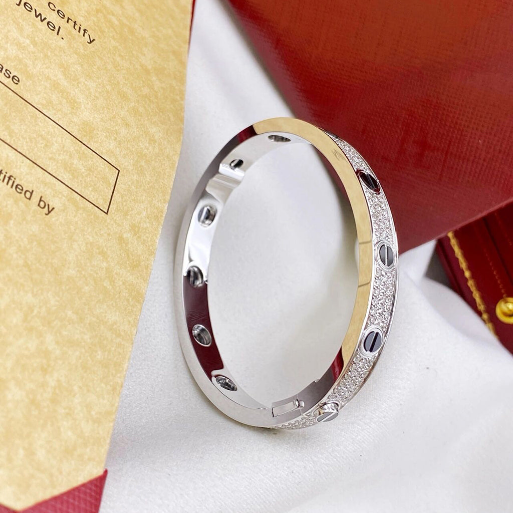 [⭐Clover Jewelry]LOVE BRACELET 6.1MM DIAMOND-PAVED CERAMIC