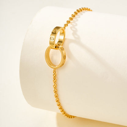 [⭐Clover Jewelry]LOVE BRACELET DOUBLE RING