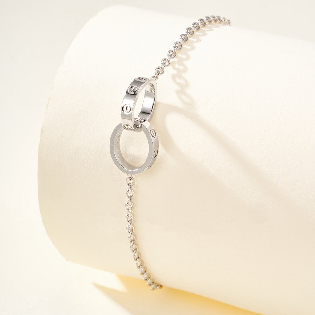 [⭐Clover Jewelry]LOVE BRACELET DOUBLE RING